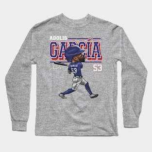 Adolis Garcia Texas Cartoon Long Sleeve T-Shirt